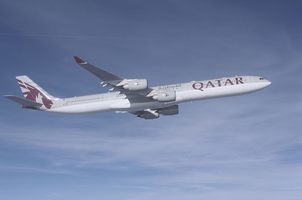 Un Airbus A340-600 de Qatar Airways