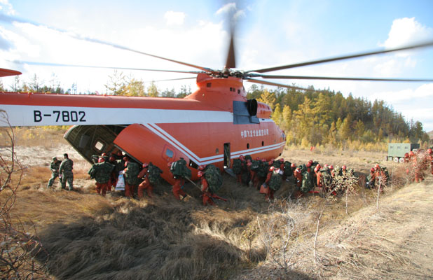 Un Mi-26TC en opération en Chine