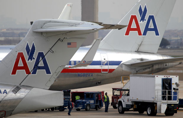 Des avions American Airlines à Dallas-Fort Worth International Airport à Grapevine, au Texas, le 1 février 2012.