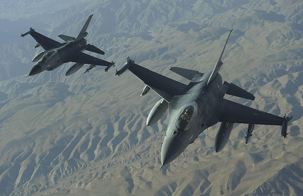 Les F-16 hollandais en Afghanistan en 2009.